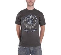 The Who T Shirt Pinball Wizard Flippers Logo Ufficiale Uomo Nuovo Charcoal Size L