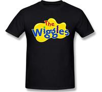 The Wiggles Tshirt Man T Shirt Shirts Summer Tops Tshirts Short Sleeves Tees T-Shirt Black 3XL