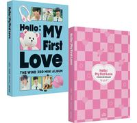 THE WIND HELLO:MY FIRST LOVE Album SET 2 VER/2 CD+2 libri+12 schede+4 foto+2 ...