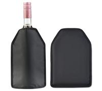 The Wine Chiller Manicotto refrigerante per vino, in gel solido di alta qualità, riutilizzabile, nero
