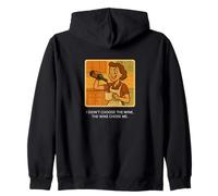 The Wine Chose Me - Retro 1950s Divertente Casalinga Meme Felpa con Cappuccio