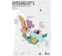 The Wine Galaxy IDEE - Biglietto stampato dei vini di Bordeaux (formato standard 50 x 70 cm) | Poster da parete sul vino di Bordeaux | Poster con biglietto dei vini di Bordeaux
