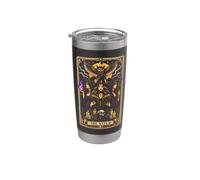 The Witch Black Cat Tarocchi Gatto Gotico Halloween Luna Donne Ragazze Bicchiere termico in acciaio inox doppia parete