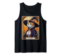 The Witch Kitten - Carta dei tarocchi vintage, per Halloween Canotta