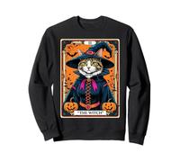 The Witch Kitten - Carta dei tarocchi Vintage, per Halloween Felpa
