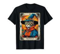 The Witch Kitten - Carta dei tarocchi Vintage, per Halloween Maglietta