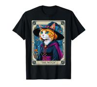 The Witch Kitten - Carta dei tarocchi vintage, per Halloween Maglietta
