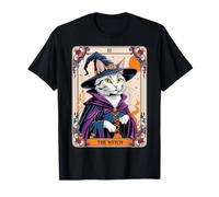 The Witch Kitten - Carta dei tarocchi Vintage, per Halloween Maglietta