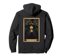 The Witch Tarocchi Carta Halloween Gatto Gatto Donna Gotica Witchy Vibes Felpa con Cappuccio