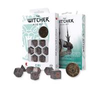 The Witcher Ciri Set Dadi RPG Q-Workshop, 7 Dadi + Moneta D20 In Metallo