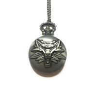 The Witcher Collana Orologio Funzionante Wolf Lupo Logo Videogames Nichel Free