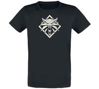 The Witcher Wolf Medallion Uomo T-Shirt Nero L 100% Cotone Regular