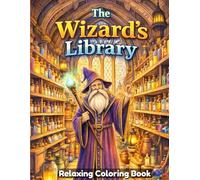 The Wizard’s Library Coloring Book for Adults and Teens: Magical Libraries, Ancient Books, Wizard Rooms, Fantasy Study Scenes, Relaxing Line Art, Stress Relief Coloring Pages