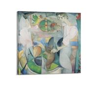 The Woman at the Well - di Diego Rivera, poster artistico da parete su tela, decorazione artistica da parete per salotto e camera da letto, 70 x 70 cm, con cornice