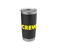 The Word Crew Front Print Uniform, Crew Team Uniform Graphic Bicchiere termico in acciaio inox doppia parete