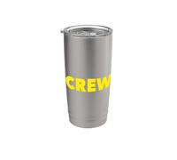 The Word Crew Front Print Uniform, Crew Team Uniform Graphic Bicchiere termico in acciaio inox doppia parete