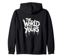 The World Is Yours - Testo graffiti per uomini Donne Felpa con Cappuccio