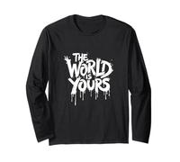 The World Is Yours - Testo graffiti per uomini Donne Maglia a Manica