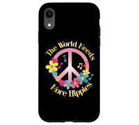 The World Needs More Hippies Flower Power Hippie Citazione Pace Custodia per iPhone XR