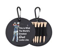 The World's Greatest Dad - Porta tee da golf in pelle, divertente etichetta per papà
