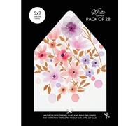 The Write Suppl Watercolor Flowers Envelope Liners Euro Flap 5x7 wit (Tascabile)