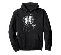 The X-Files Black And White Mulder And Scully Portrait TV Felpa con Cappuccio