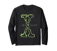 The X-Files Large Intro Logo Vintage 90's TV Show Maglia a Manica