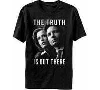 The X-Files Mulder E Scully La Verità È Là Fuori T-Shirt Manica Corta Nero