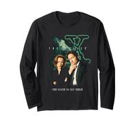 The X-Files Truth is out There Alien Poster Retro 90's TV Maglia a Manica