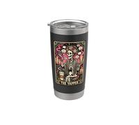 The Yapper Talking Skeleton Coffee Lover tarocchi carta Bicchiere termico in acciaio inox doppia parete