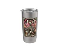 The Yapper Talking Skeleton Coffee Lover tarocchi carta Bicchiere termico in acciaio inox doppia parete