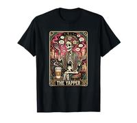 The Yapper Talking Skeleton Coffee Lover tarocchi Carta Maglietta