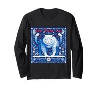 The Yule Cat Islandic Christmas Legend Dark Folklore Design Maglia a Manica