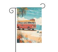 The YYHWHJDE Bus Beach Seaside Scene Immagine dimensioni precise di questa bandiera da giardino è 30,5 x 45,7 cm, che è un rapporto dorato accuratamente progettato. Si adatta perfettamente alla
