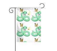 The YYHWHJDE Il destino delle farfalle e dei serpenti Dimensioni precise dell'immagine di questa bandiera da giardino è di 30,5 x 45,7 cm, che è un rapporto dorato accuratamente progettato. Si adatta