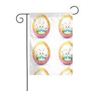 The YYHWHJDE Il piccolo coniglio nello splendido uovo di Pasqua Immagine dimensioni precise di questa bandiera da giardino è 30,5 x 45,7 cm, che è un rapporto dorato accuratamente progettato. Si