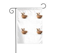 The YYHWHJDE Il piccolo scoiattolo nella tazza rotante Immagine dimensioni precise di questa bandiera da giardino è 30,5 x 45,7 cm, che è un rapporto dorato accuratamente progettato. Si adatta