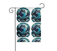 The YYHWHJDE La bestia nelle onde Immagine dimensioni precise di questa bandiera da giardino è di 30,5 x 45,7 cm, che è un rapporto dorato accuratamente progettato. Si adatta perfettamente alla