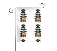 The YYHWHJDE La magnifica torre del tamburo Immagine dimensioni precise di questa bandiera da giardino è di 30,5 x 45,7 cm, che è un rapporto dorato accuratamente progettato. Si adatta perfettamente