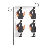 The YYHWHJDE L'ombra terrificante nelle fiamme Immagine dimensioni precise di questa bandiera da giardino è 30,5 x 45,7 cm, che è un rapporto dorato accuratamente progettato. Si adatta perfettamente