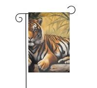 The YYHWHJDE Lying Tiger Picture dimensioni precise di questa bandiera da giardino è 30,5 x 45,7 cm, che è un rapporto dorato accuratamente progettato. Si adatta perfettamente alla stragrande