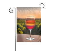 The YYHWHJDE Sunset Wine Glass Picture dimensioni precise di questa bandiera da giardino è 30,5 x 45,7 cm, che è un rapporto dorato accuratamente progettato. Si adatta perfettamente alla stragrande