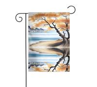 The YYHWHJDE Tree at the Water's Edge Immagine dimensioni precise di questa bandiera da giardino è 30,5 x 45,7 cm, che è un rapporto dorato accuratamente progettato. Si adatta perfettamente alla