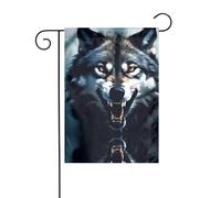 The YYHWHJDE Wolf With Bared Fangs Immagine dimensioni precise di questa bandiera da giardino è di 30,5 x 45,7 cm, che è un rapporto dorato accuratamente progettato. Si adatta perfettamente alla