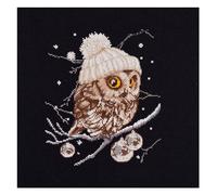 Thea Gouverneur - Kit Punto Croce Contato - Whoo..È Inverno - Aida Nero - 16 Conteggi - Per adulti - 743.05