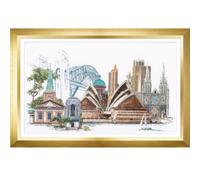 Thea Gouverneur kit punto croce "Sydney Aida", 79x50cm