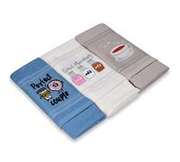 THEAILATI Set da 3 Strofinacci Brunch 50X70 CM 100% Cotone Maestri Cotonieri Home