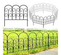 Thealyn 40,6 cm x 2,3 m decorativi in metallo per recinzione da giardino, patio esterno elegante recinzione paesaggistica, recinzione da giardino in ferro battuto antiruggine bordo aiuola
