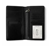 TheAntiq Portafoglio lungo in pelle per passaporto, organizer per documenti da viaggio con scomparti per carte di identità, tasca con cerniera, sottile porta passaporto, per viaggi e uso quotidiano, 4