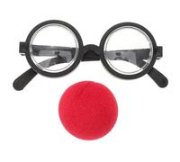 Theaque 3 set di occhiali da clown per cosplay naso puntelli decorativi clown adorabile spugna naso
